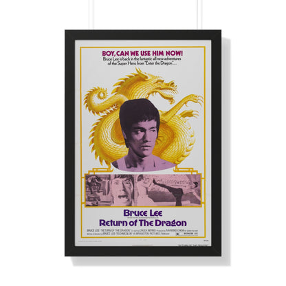 RETURN OF THE DRAGON 1974 - Framed Movie Poster-20" x 30"-The Sticker Space