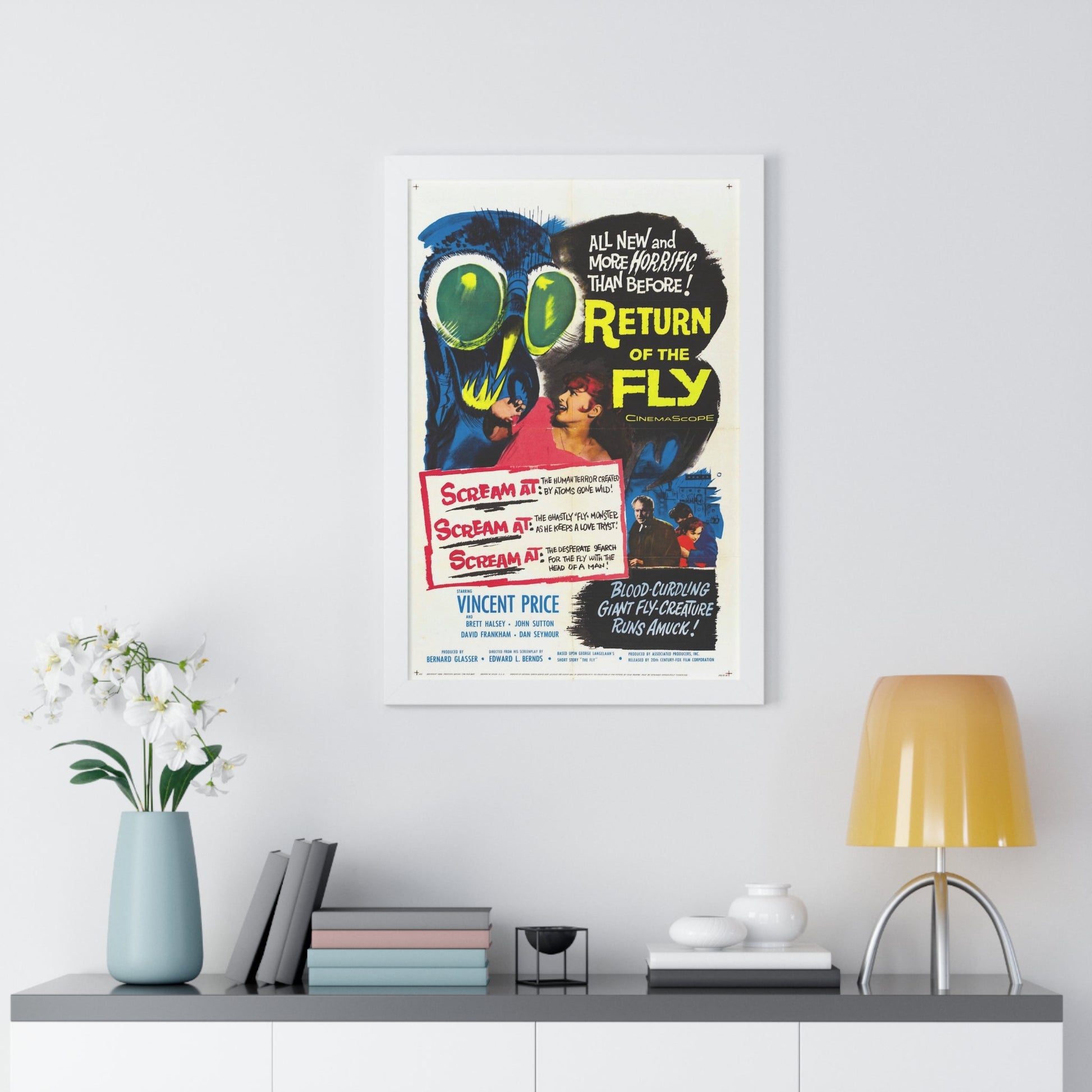 RETURN OF THE FLY 1959 - Framed Movie Poster-The Sticker Space