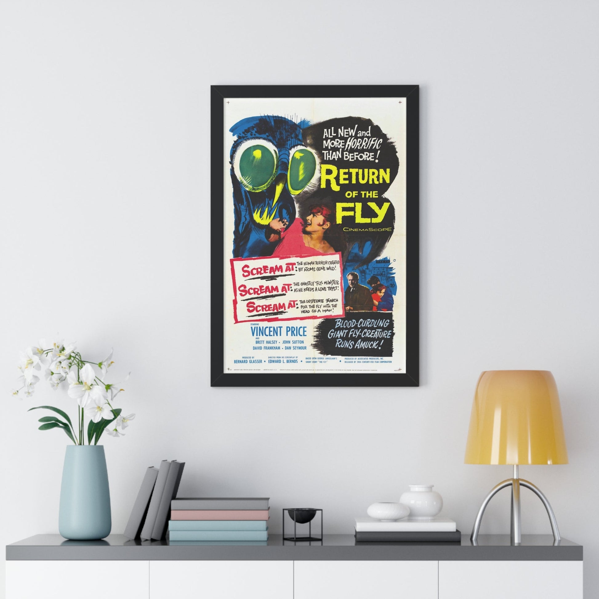 RETURN OF THE FLY 1959 - Framed Movie Poster-The Sticker Space