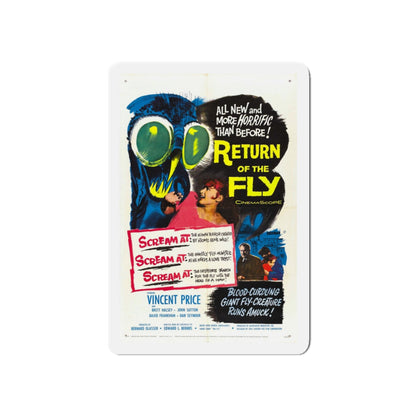 RETURN OF THE FLY 1959 Movie Poster - Refrigerator Magnet-3" x 3"-The Sticker Space