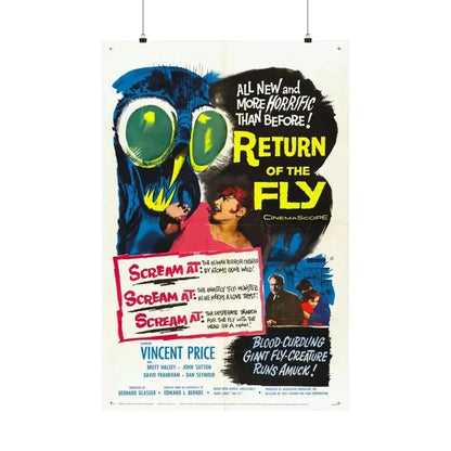 RETURN OF THE FLY 1959 - Paper Movie Poster 24″ x 36″ Matte - The Sticker Space