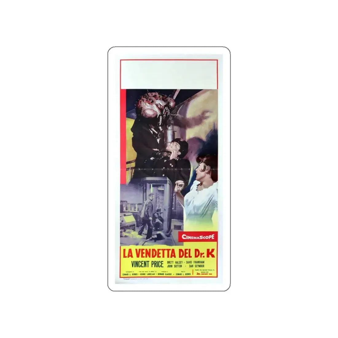 RETURN OF THE FLY (ITALIAN) 1959 Movie Poster STICKER Vinyl Die-Cut Decal - The Sticker Space