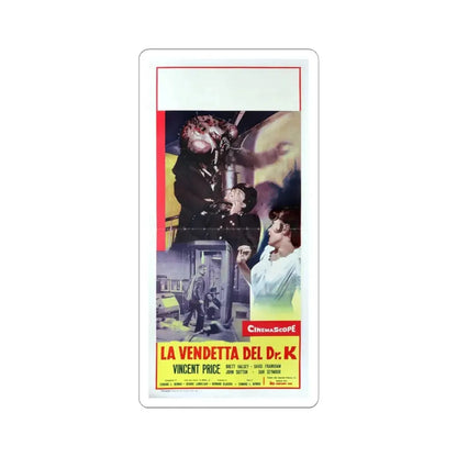 RETURN OF THE FLY (ITALIAN) 1959 Movie Poster - STICKER Vinyl Kiss-Cut Decal 4 Inch White - The Sticker Space