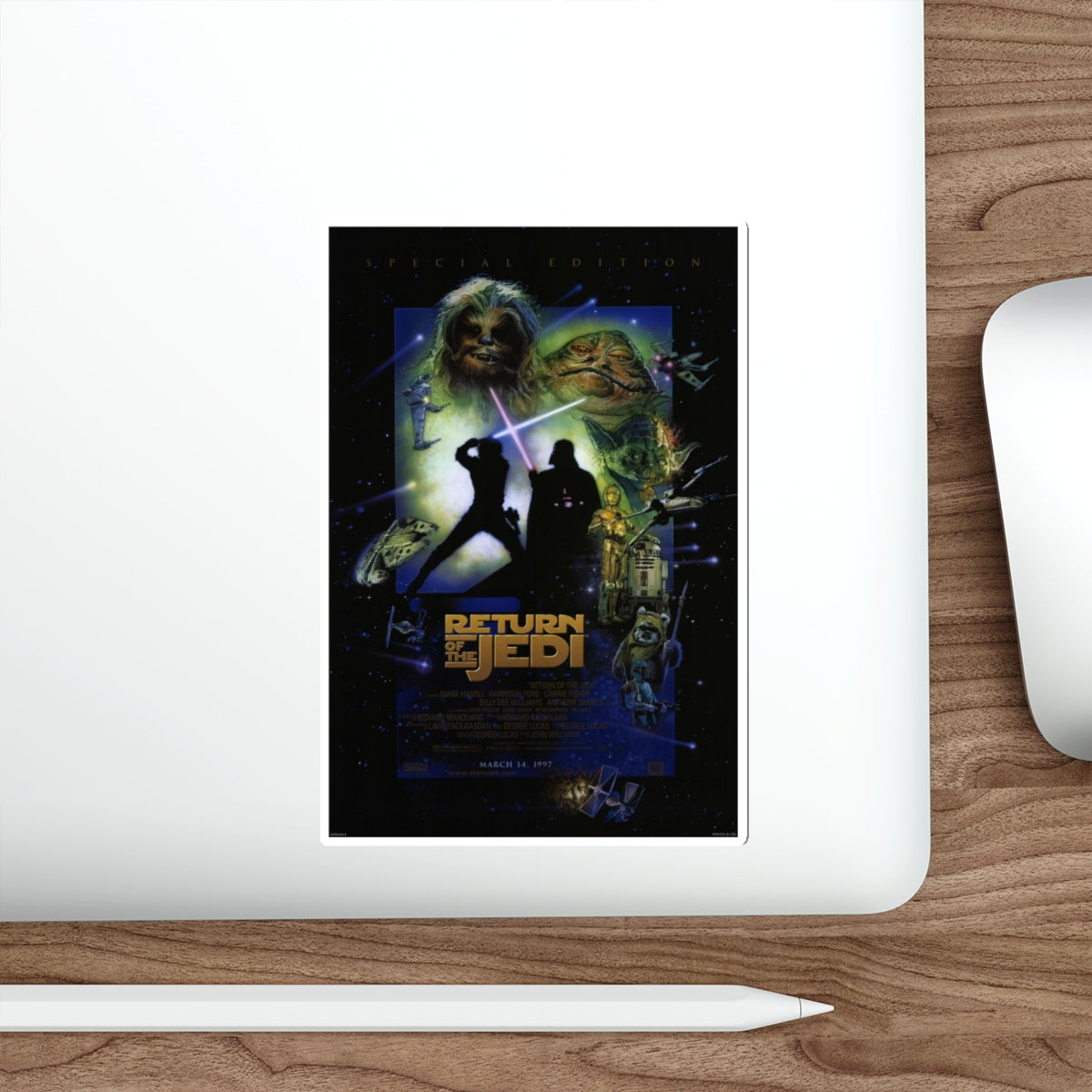 RETURN OF THE JEDI (4) 1983 Movie Poster STICKER Vinyl Die-Cut Decal-The Sticker Space