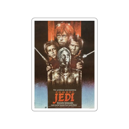 RETURN OF THE JEDI (POLISH 2) 1983 Movie Poster STICKER Vinyl Die-Cut Decal - The Sticker Space