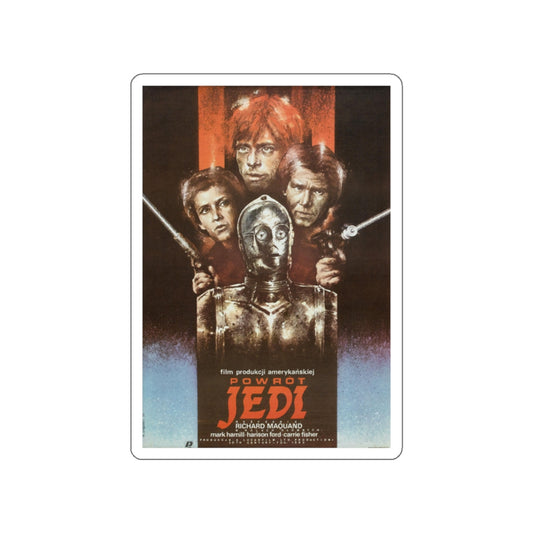 RETURN OF THE JEDI (POLISH 2) 1983 Movie Poster STICKER Vinyl Die-Cut Decal-White-The Sticker Space