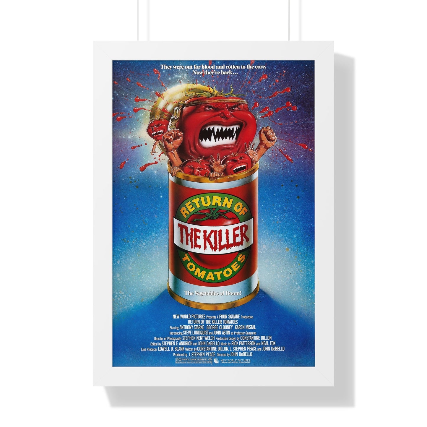 RETURN OF THE KILLER TOMATOES 1988 - Framed Movie Poster-16″ x 24″-The Sticker Space