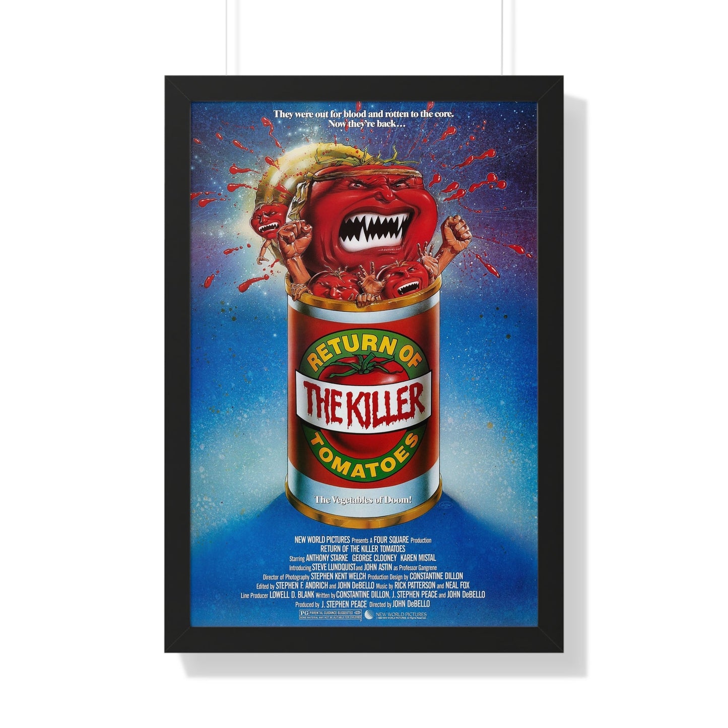 RETURN OF THE KILLER TOMATOES 1988 - Framed Movie Poster-20" x 30"-The Sticker Space