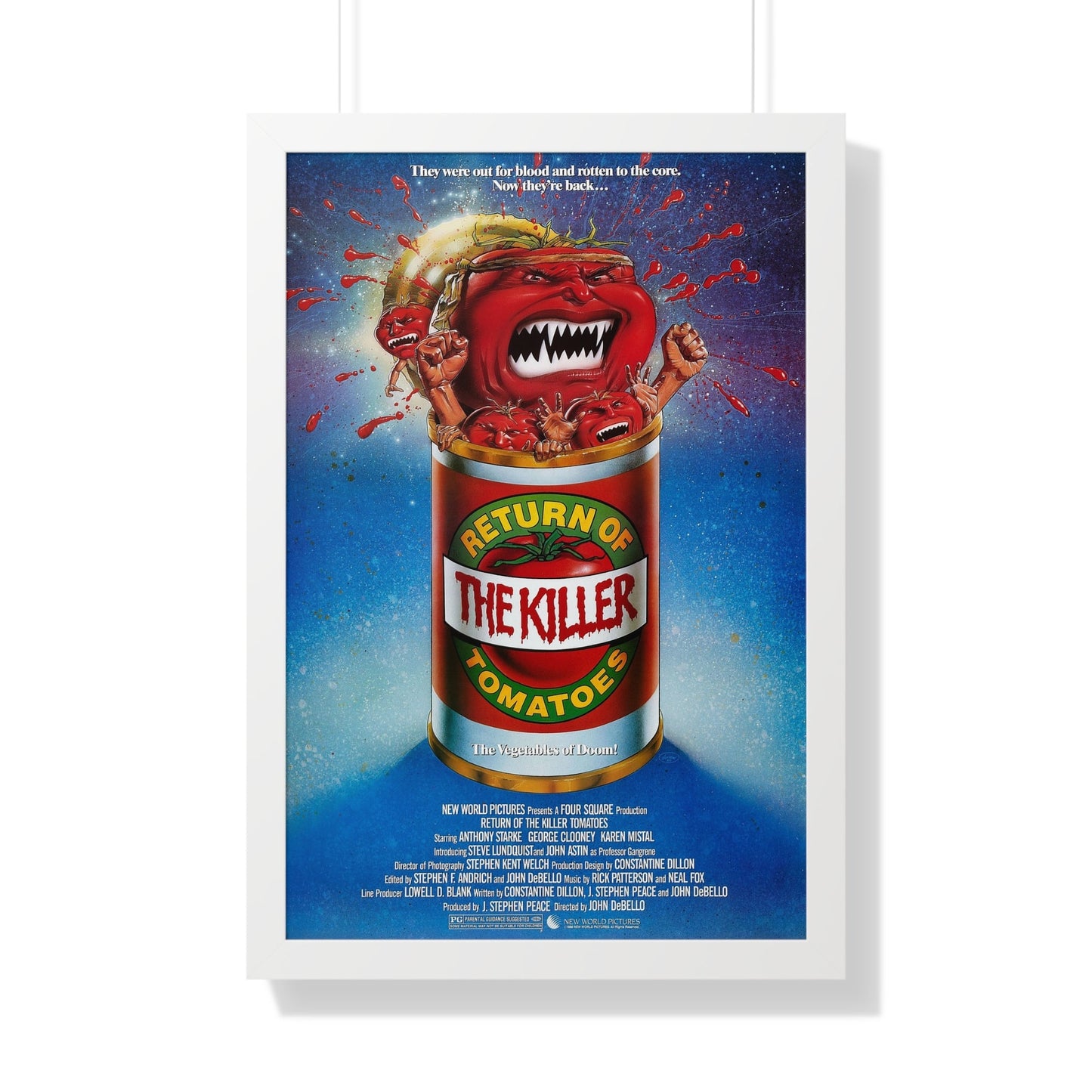 RETURN OF THE KILLER TOMATOES 1988 - Framed Movie Poster-20" x 30"-The Sticker Space