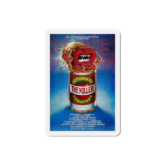 Return of the Killer Tomatoes! 1988 Movie Poster Die-Cut Magnet-2" x 2"-The Sticker Space