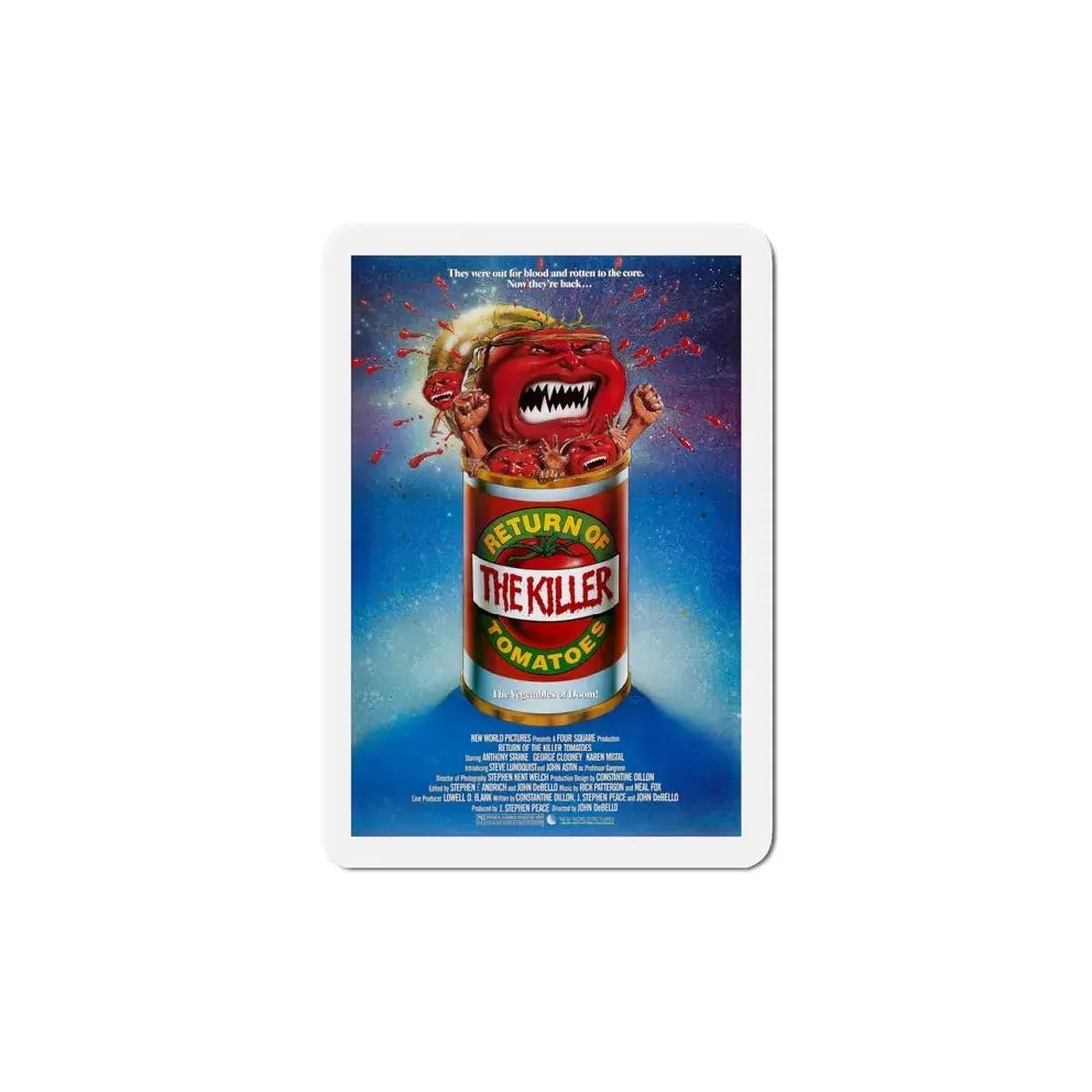 Return of the Killer Tomatoes! 1988 Movie Poster Refrigerator Magnet 6 Inch - The Sticker Space