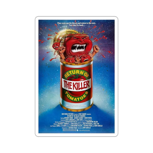 Return of the Killer Tomatoes! 1988 Movie Poster STICKER Vinyl Die-Cut Decal 6 Inch - The Sticker Space