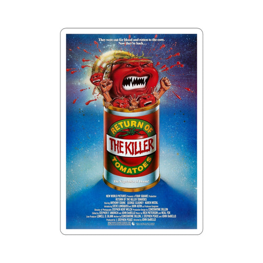 Return of the Killer Tomatoes! 1988 Movie Poster STICKER Vinyl Die-Cut Decal-6 Inch-The Sticker Space