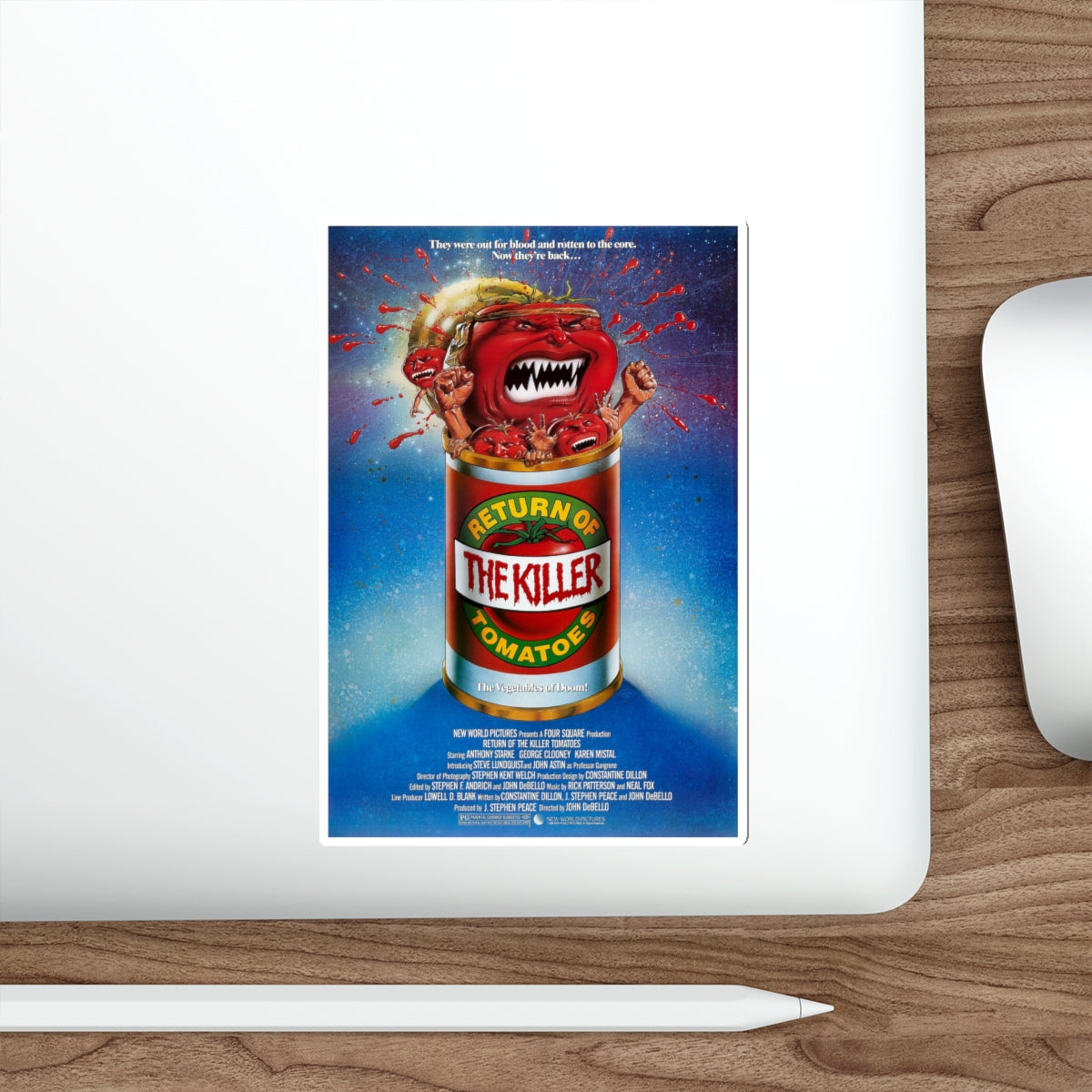 RETURN OF THE KILLER TOMATOES 1988 Movie Poster STICKER Vinyl Die-Cut Decal-The Sticker Space