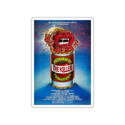 RETURN OF THE KILLER TOMATOES 1988 Movie Poster STICKER Vinyl Die-Cut Decal - The Sticker Space