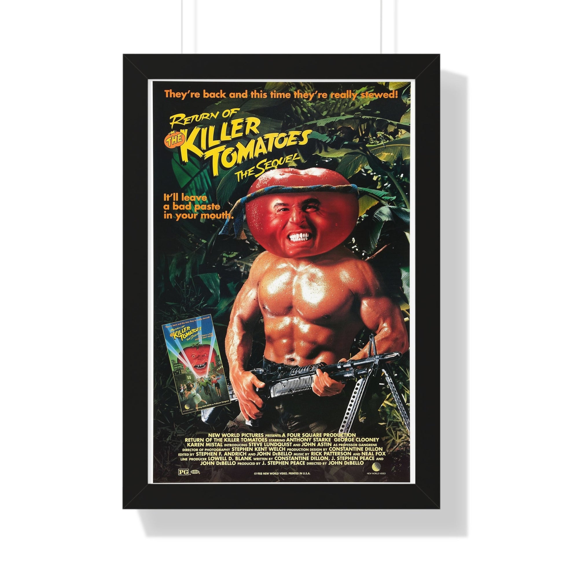 RETURN OF THE KILLER TOMATOES (2) 1988 - Framed Movie Poster-16″ x 24″-The Sticker Space