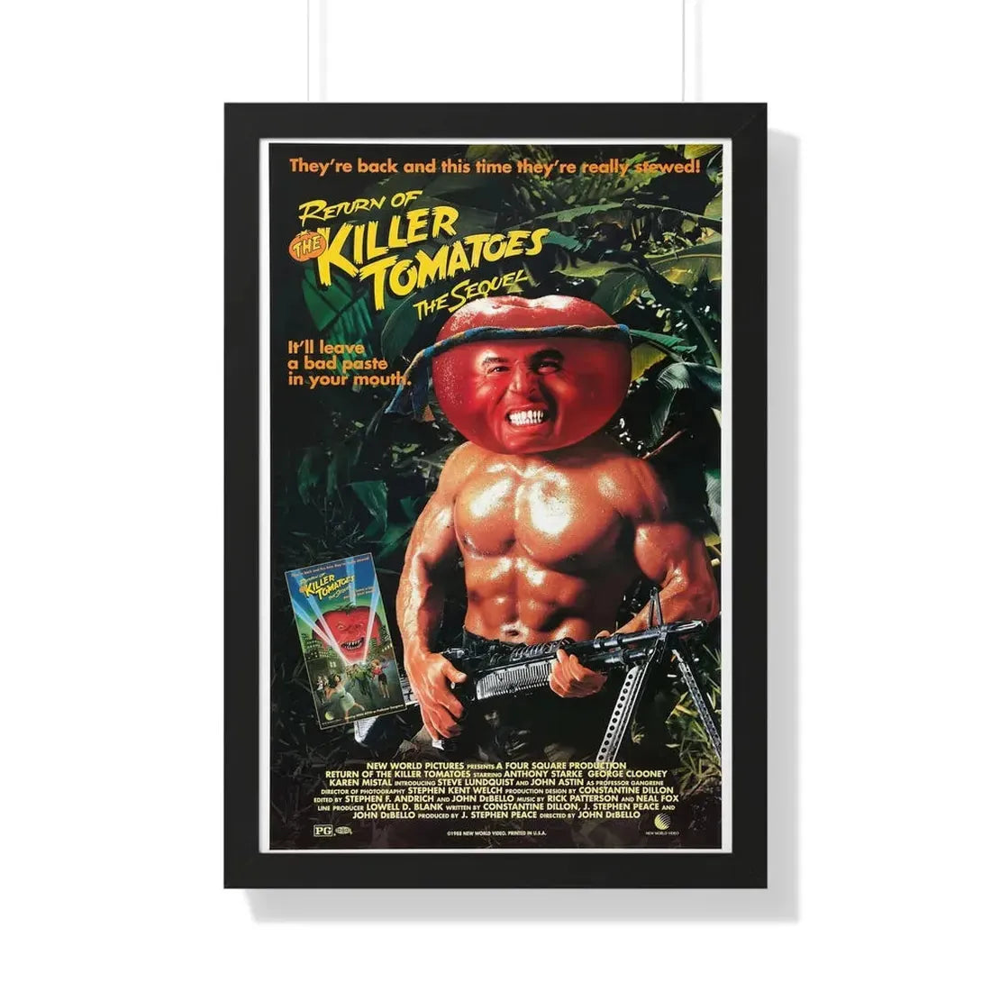 RETURN OF THE KILLER TOMATOES (2) 1988 - Framed Movie Poster - The Sticker Space