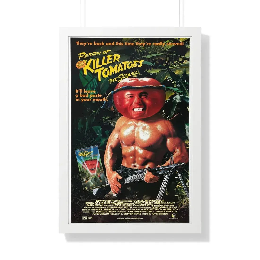 RETURN OF THE KILLER TOMATOES (2) 1988 - Framed Movie Poster - The Sticker Space