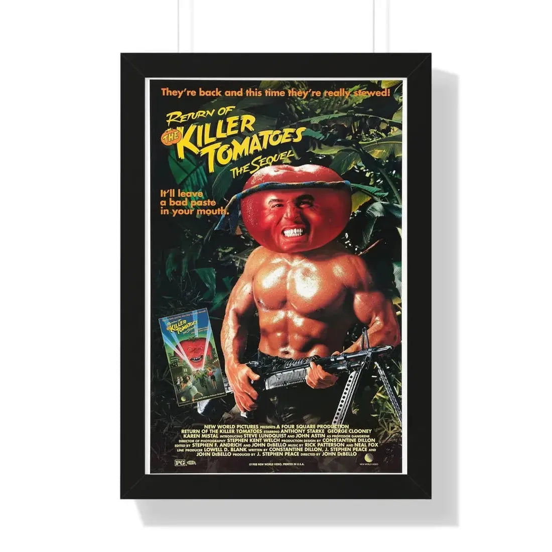 RETURN OF THE KILLER TOMATOES (2) 1988 - Framed Movie Poster - The Sticker Space