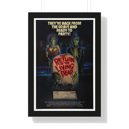 RETURN OF THE LIVING DEAD 1985 - Framed Movie Poster 16″ x 24″ Black - The Sticker Space