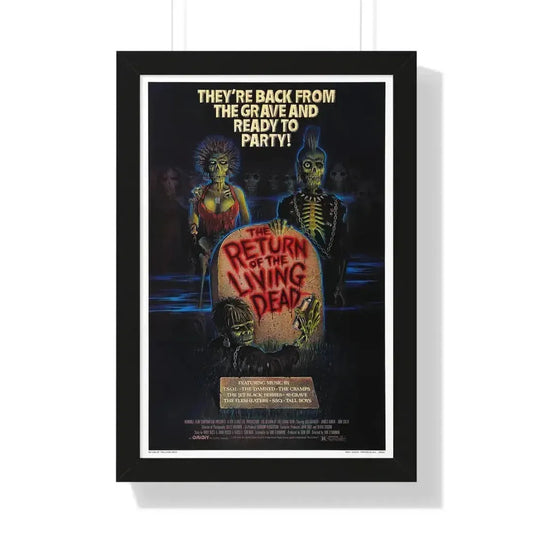 RETURN OF THE LIVING DEAD 1985 - Framed Movie Poster 16″ x 24″ Black - The Sticker Space