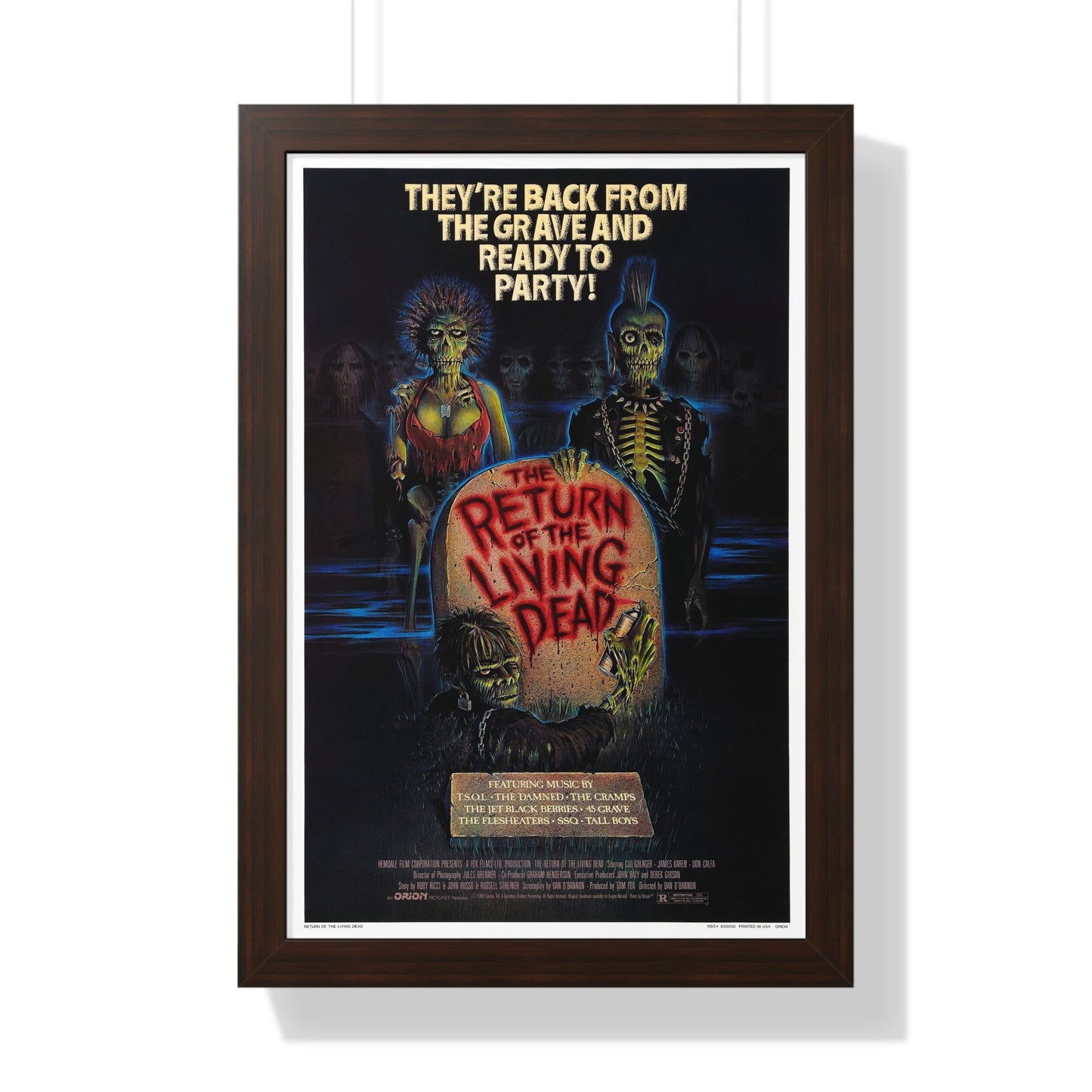 RETURN OF THE LIVING DEAD 1985 - Framed Movie Poster-16″ x 24″-The Sticker Space