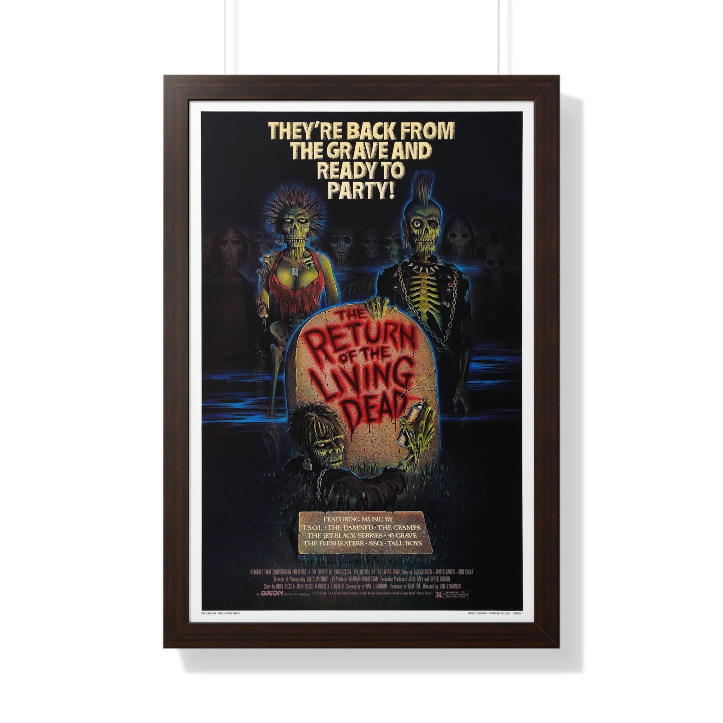 RETURN OF THE LIVING DEAD 1985 - Framed Movie Poster-20" x 30"-The Sticker Space