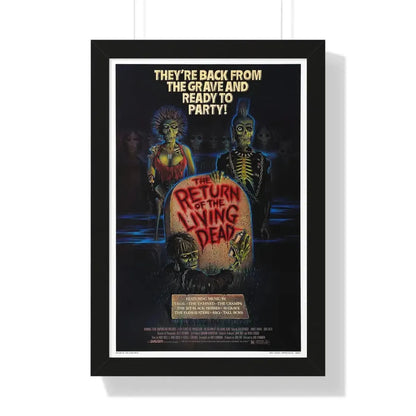 RETURN OF THE LIVING DEAD 1985 - Framed Movie Poster - The Sticker Space