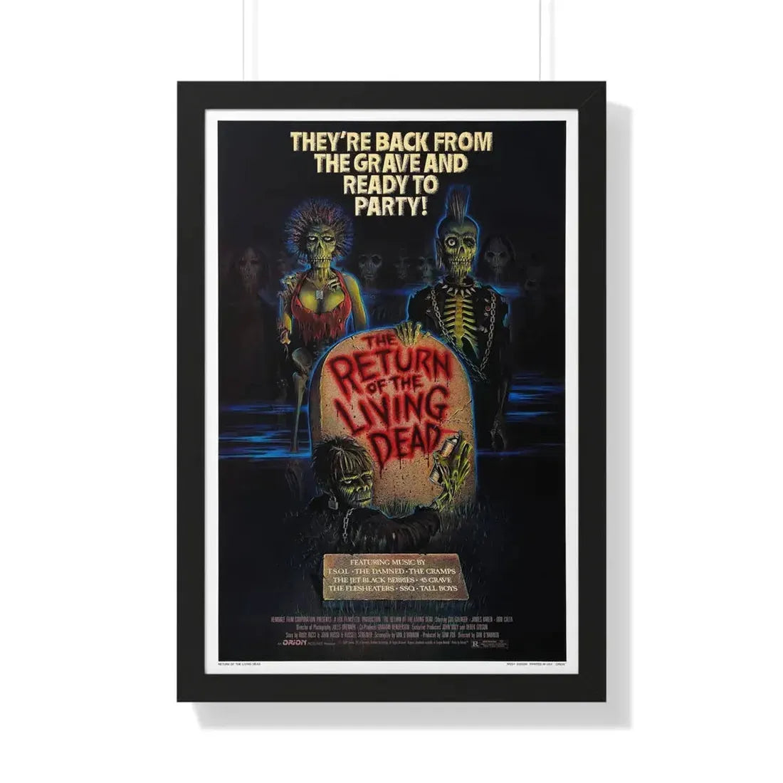 RETURN OF THE LIVING DEAD 1985 - Framed Movie Poster - The Sticker Space