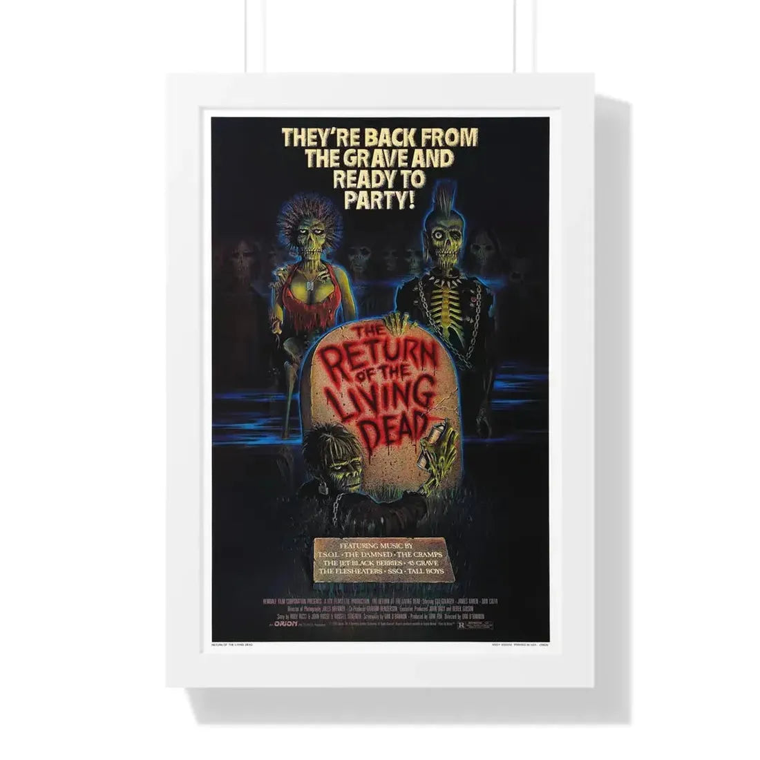 RETURN OF THE LIVING DEAD 1985 - Framed Movie Poster - The Sticker Space