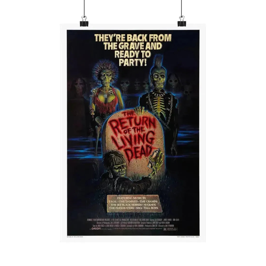 RETURN OF THE LIVING DEAD 1985 - Paper Movie Poster 12″ x 18″ Matte - The Sticker Space