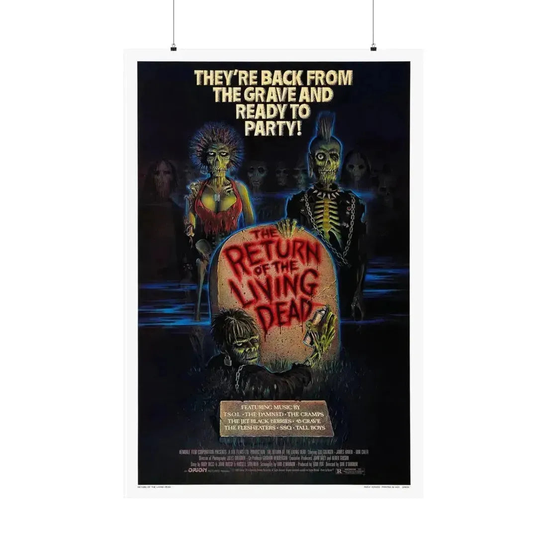 RETURN OF THE LIVING DEAD 1985 - Paper Movie Poster 36" x 54" Matte - The Sticker Space