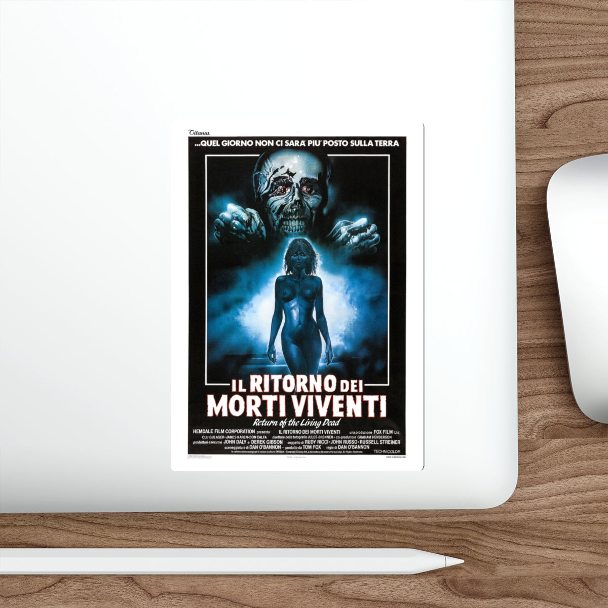 RETURN OF THE LIVING DEAD (ITALIAN) 1985 Movie Poster STICKER Vinyl Die-Cut Decal-The Sticker Space