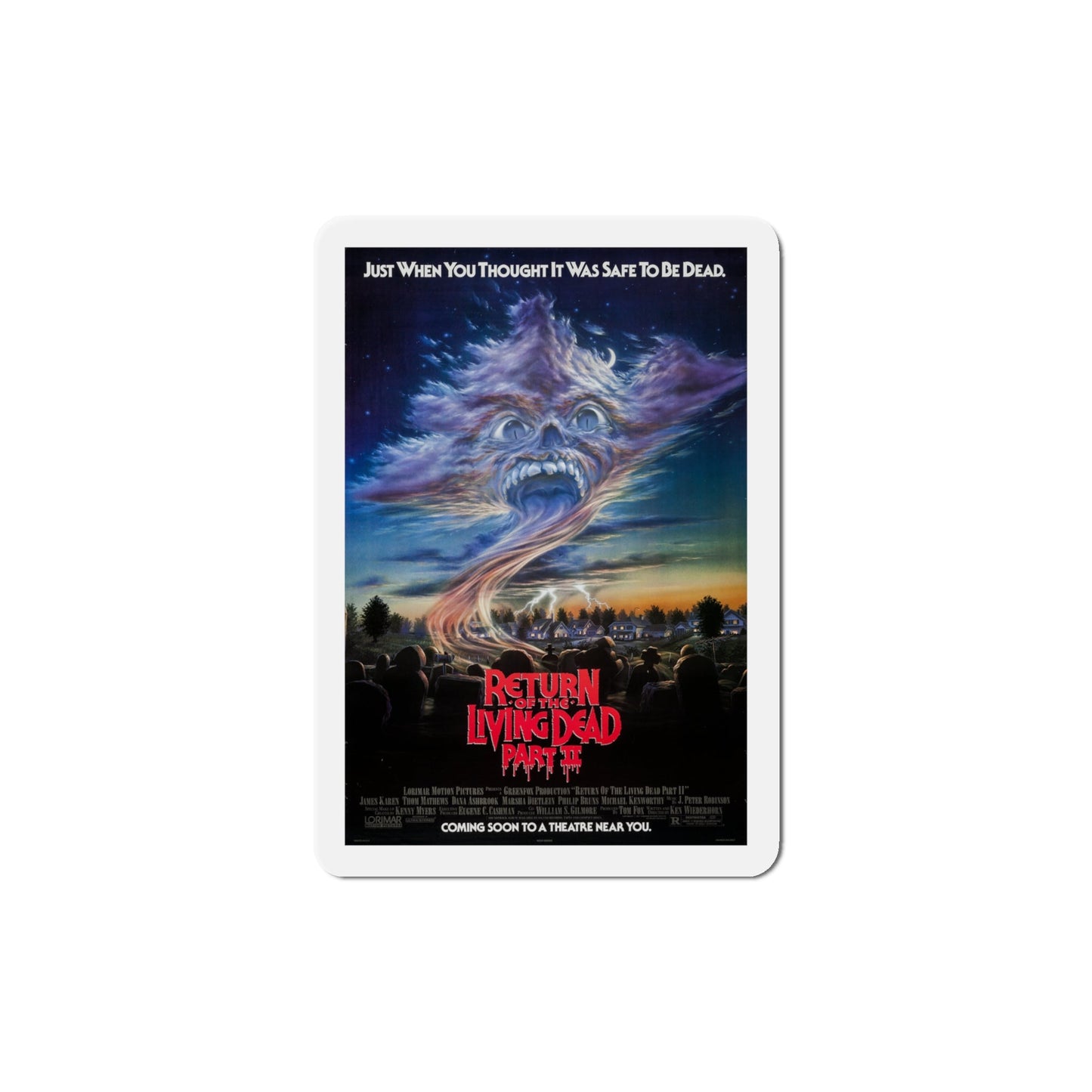 Return of the Living Dead Part II 1988 Movie Poster Die-Cut Magnet-4" x 4"-The Sticker Space