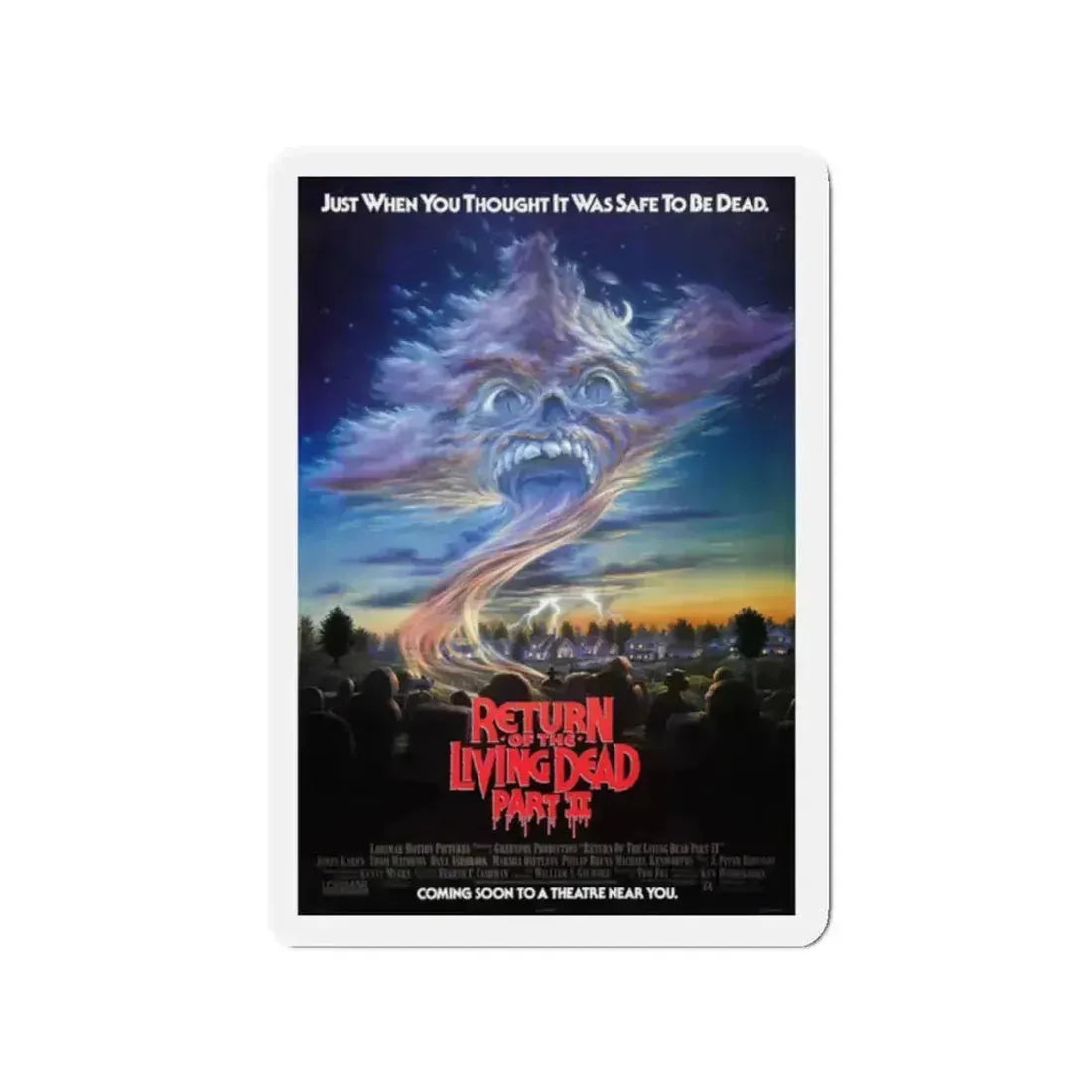 RETURN OF THE LIVING DEAD PART II 1988 Movie Poster - Refrigerator Magnet 2 Inch Die-Cut - The Sticker Space