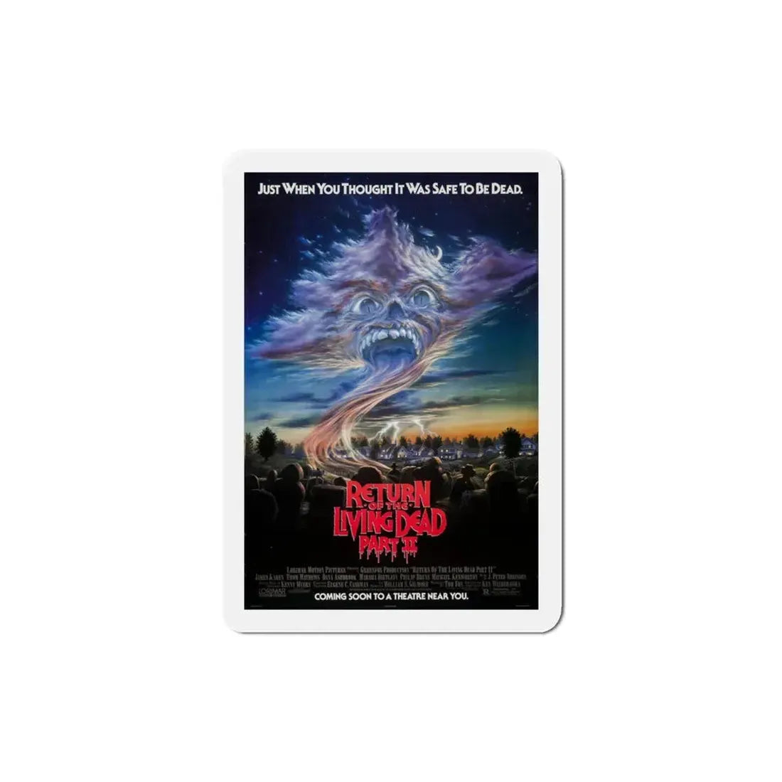 Return of the Living Dead Part II 1988 Movie Poster Refrigerator Magnet 3 Inch - The Sticker Space