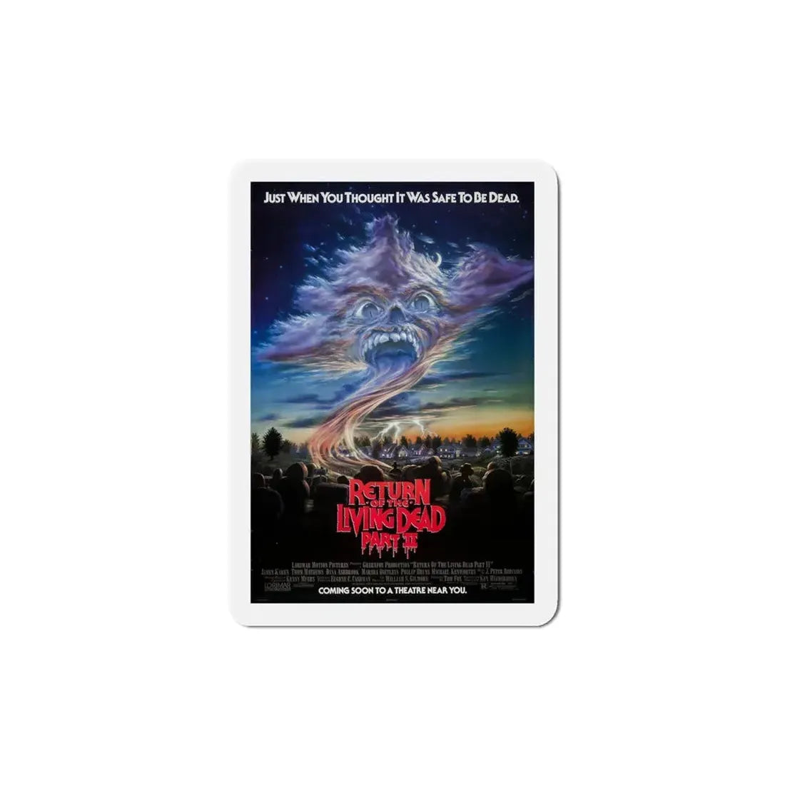 Return of the Living Dead Part II 1988 Movie Poster Refrigerator Magnet 5 Inch - The Sticker Space