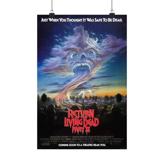 RETURN OF THE LIVING DEAD PART II 1988 - Paper Movie Poster 12″ x 18″ Matte - The Sticker Space