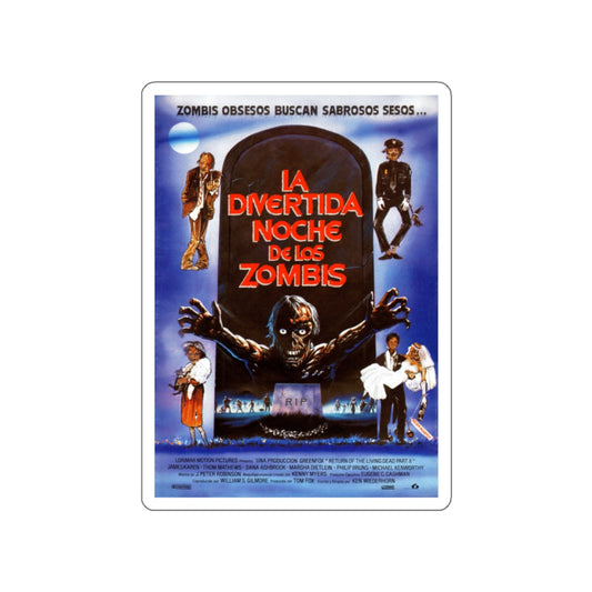 RETURN OF THE LIVING DEAD PART II (SPANISH) 1988 Movie Poster STICKER Vinyl Die-Cut Decal-White-The Sticker Space