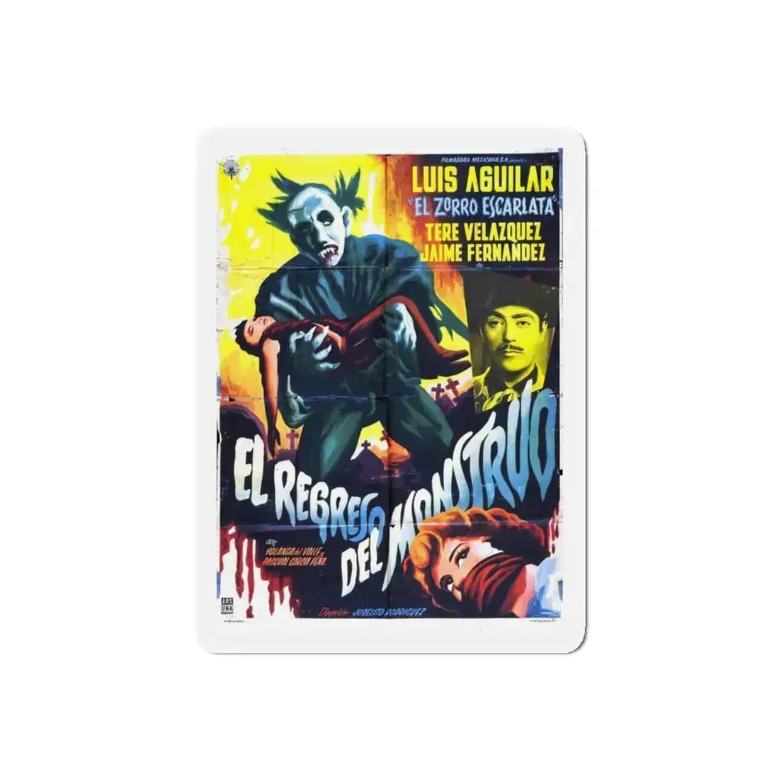 RETURN OF THE MONSTER 1959 Movie Poster - Refrigerator Magnet 5 Inch Die-Cut - The Sticker Space