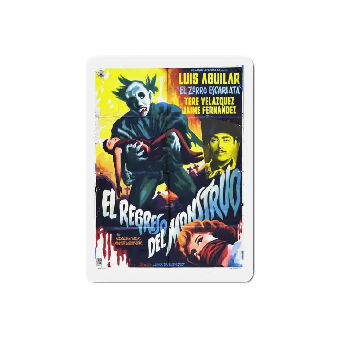 RETURN OF THE MONSTER 1959 Movie Poster - Refrigerator Magnet 6 Inch Die-Cut - The Sticker Space