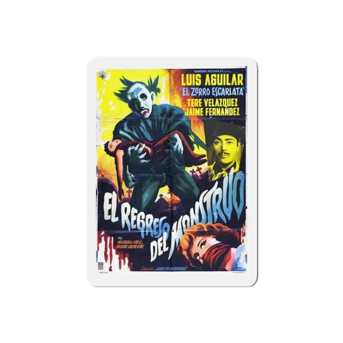 RETURN OF THE MONSTER 1959 Movie Poster - Refrigerator Magnet - The Sticker Space