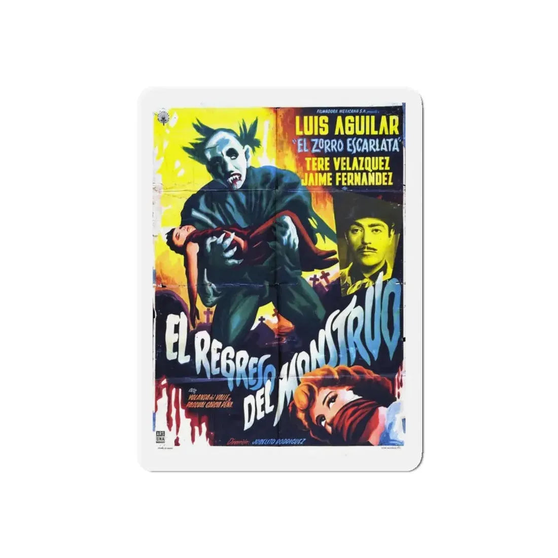 RETURN OF THE MONSTER 1959 Movie Poster - Refrigerator Magnet - The Sticker Space