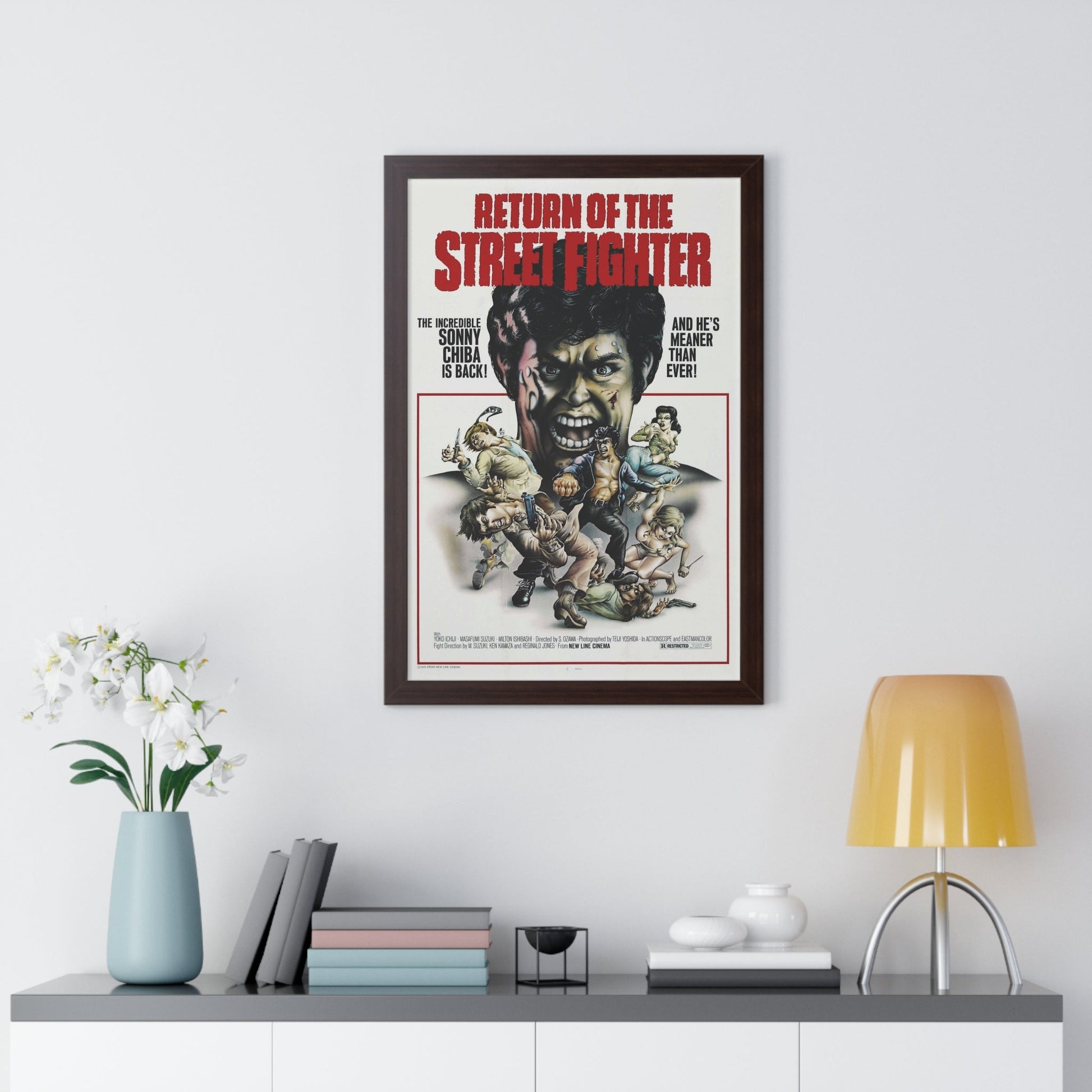 RETURN OF THE STREETFIGHTER 1974 - Framed Movie Poster-The Sticker Space