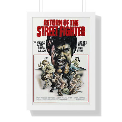 RETURN OF THE STREETFIGHTER 1974 - Framed Movie Poster-16″ x 24″-The Sticker Space