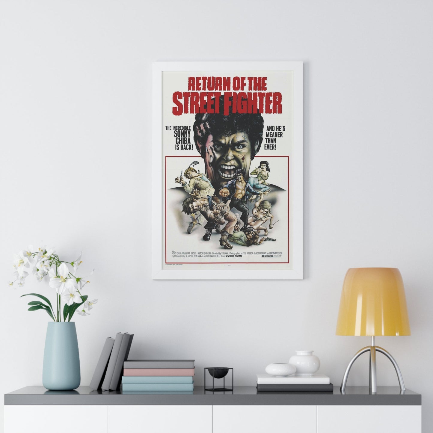 RETURN OF THE STREETFIGHTER 1974 - Framed Movie Poster-The Sticker Space