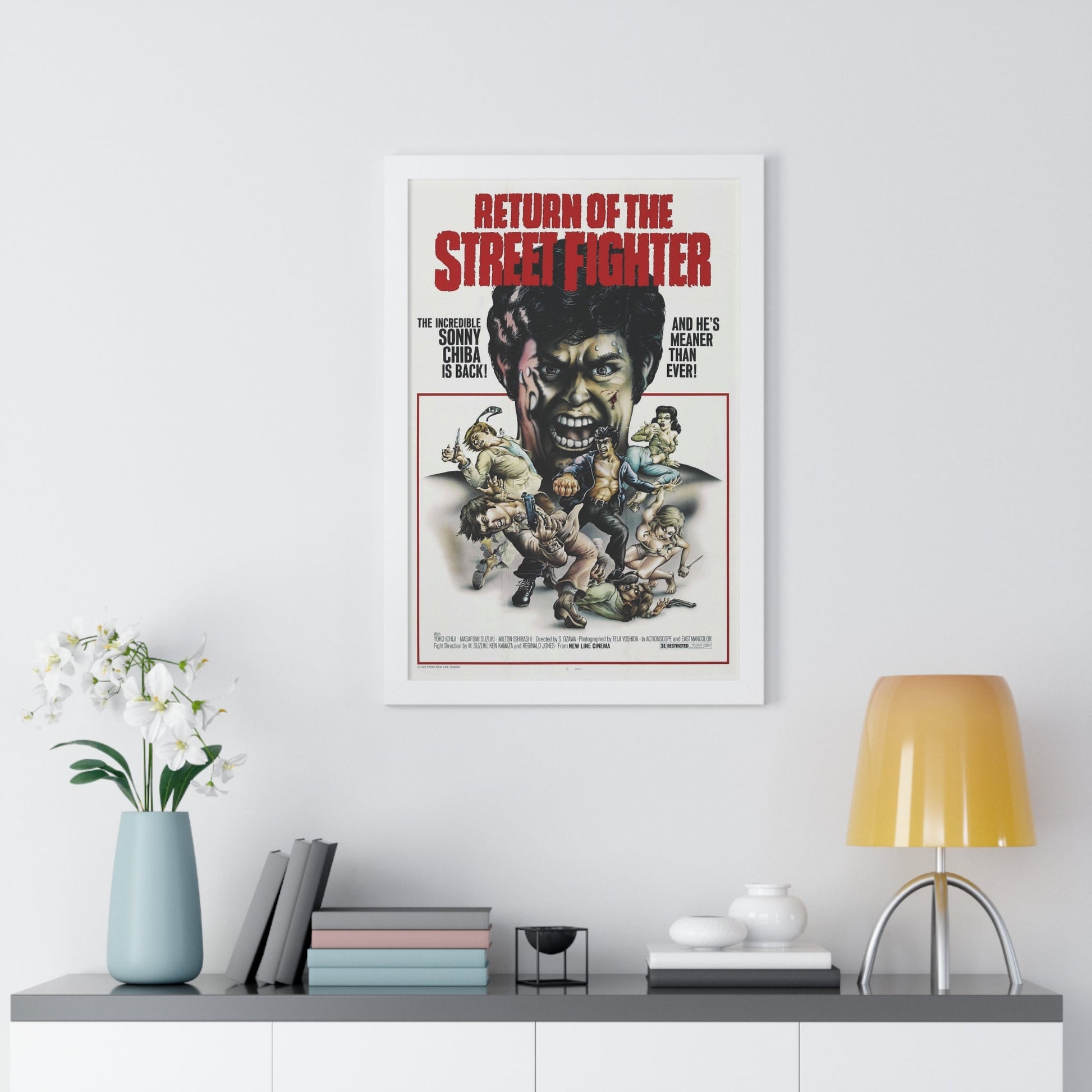 RETURN OF THE STREETFIGHTER 1974 - Framed Movie Poster-The Sticker Space