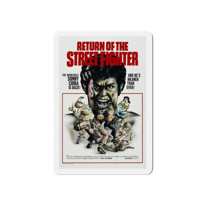 RETURN OF THE STREETFIGHTER 1974 Movie Poster - Refrigerator Magnet - The Sticker Space
