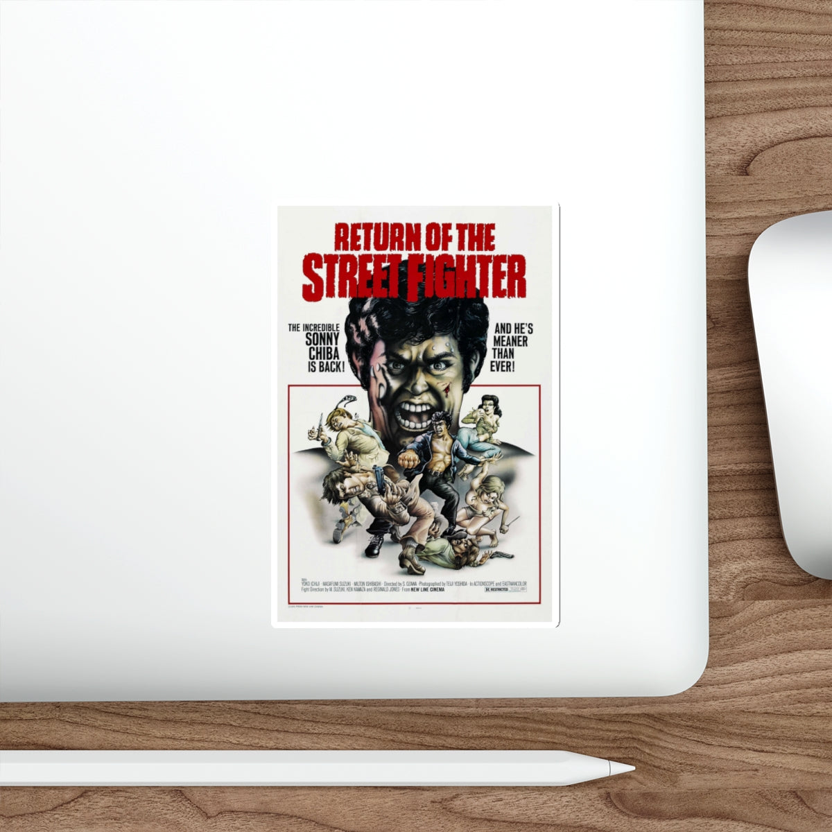 RETURN OF THE STREETFIGHTER 1974 Movie Poster STICKER Vinyl Die-Cut Decal-The Sticker Space