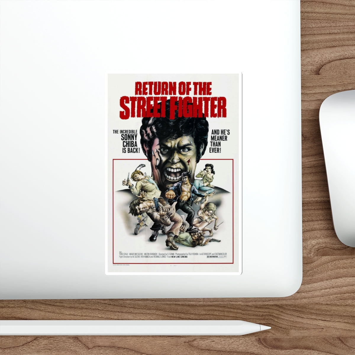 RETURN OF THE STREETFIGHTER 1974 Movie Poster STICKER Vinyl Die-Cut Decal-The Sticker Space